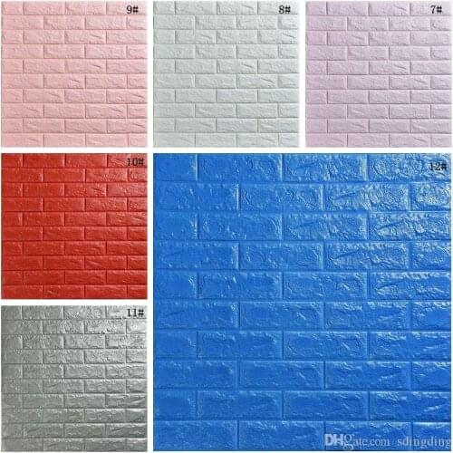 3D Brick Wall Stickers DIY Self Decor Foam Waterproof Wall Covering Wallpaper For TV Background Kids Living Room