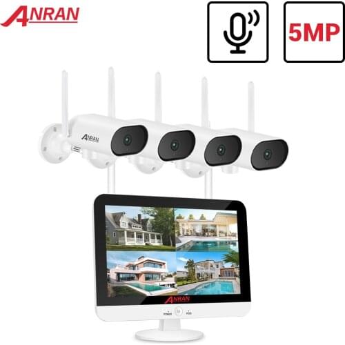 ANRAN PTZ 5MP Video Surveillance Camera System 1920P CCTV Waterproof Outdoor Camera APP Control Rotate CCTV Cameras Kit IR Cut
