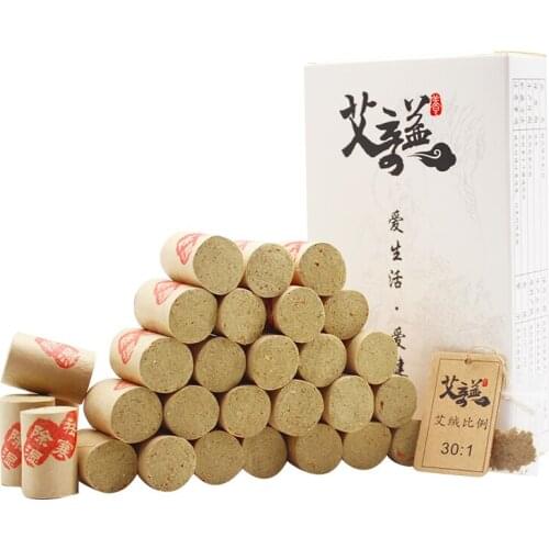 Authentic 2*3cm pure wormwood moxibustion masssage column herb moxa sticks non-smoke-free