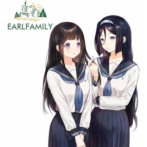 EARLFAMILY 13cm x 9.8cm For Cartoon Car Stickers Windshield Decal Car Accessories Vinyl Material Occlusion Scratch Decoration