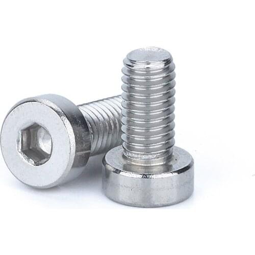 2-50pcs M3 M4 M5 M6 M8 304 A2-70 Stainless Steel Din7984 Hex Hexagon Socket Thin Low Short Profile Head Allen Cap Screw Bolt