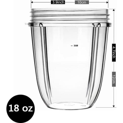 18oz Container Cup Replacement Juice Mug Cup For Nutri Bullet NutriBullet 600W 900W Juicer Mixer Parts 18 Ounce Cup Kitchen