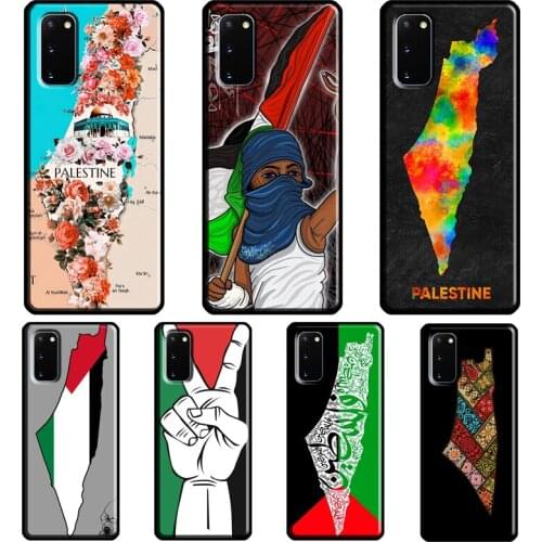 Free Palestine Map Arabic Case For Samsung Galaxy S8 S9 S10 Plus S20 FE S21 Ultra Note 20 Note 10 Plus Soft Cover