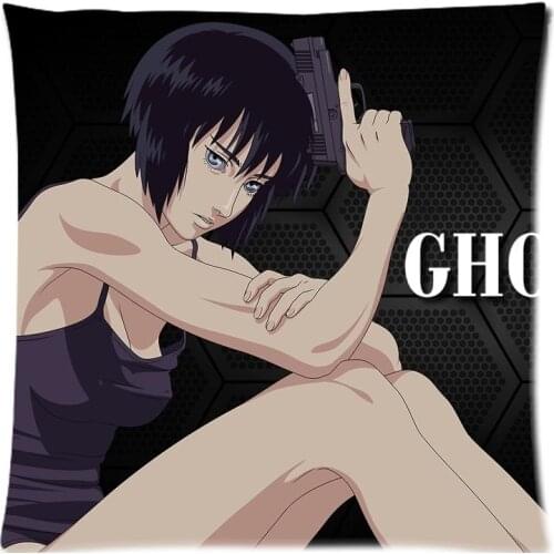 Ghost in the Shell Print Pillow Case DIY Pillow Cover Decorative Pillowcase For Sofa Chair Cushion Cover 45x45cm Home Decor