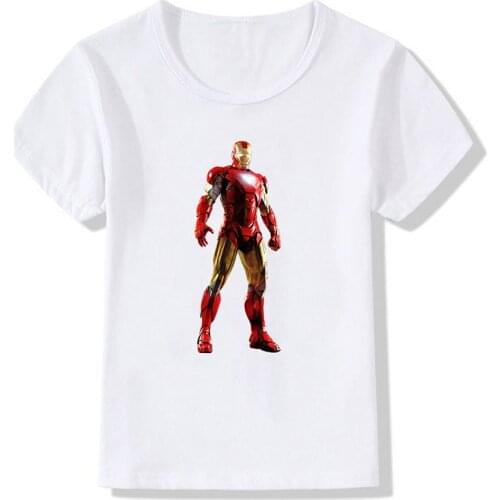 Marvel Children T-Shirts Ironman Print T Shirts Kids Clothes Girls Boys Summer Avengers Casual Costumes Disney Clothes Tops Tees