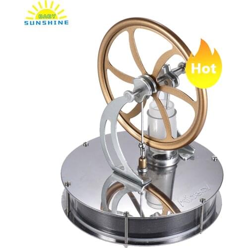 Kids Teachers Low Temperature Stirling Engine Motor Model Heat Steam Learning Education Tool to understand the working principle