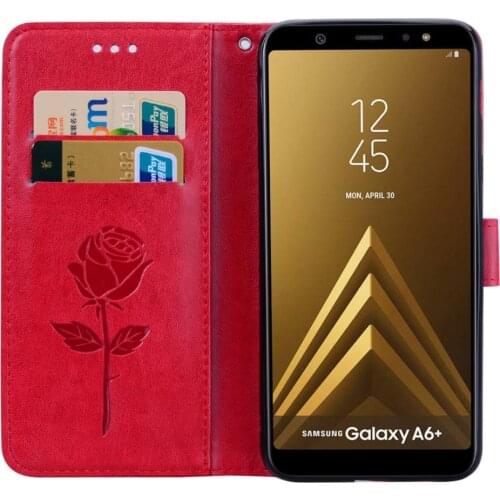 For Samsung Galaxy A6 Plus PU Leather Wallet Phone Case For Samsung A6 2018 Galaxy A7 A8 2018 Plus Case Flip Cover Holder