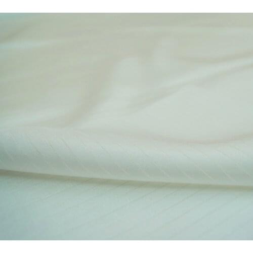 Elasticity Satin Chiffon Fabric Simulation Silk Pajama Shirt Dress for Sewing Polyester Brocade Black White Blue Sequin Diy B7