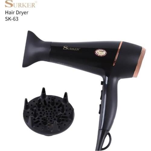 Surker electric hair dryer SK-63 unfoldable handle 3000W power cold hot air shaping nozzle