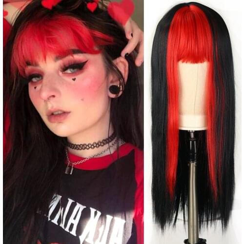 HOUYAN Girl silver bangs dyed short bob wig bangs cosplay heat-resistant synthetic wig party