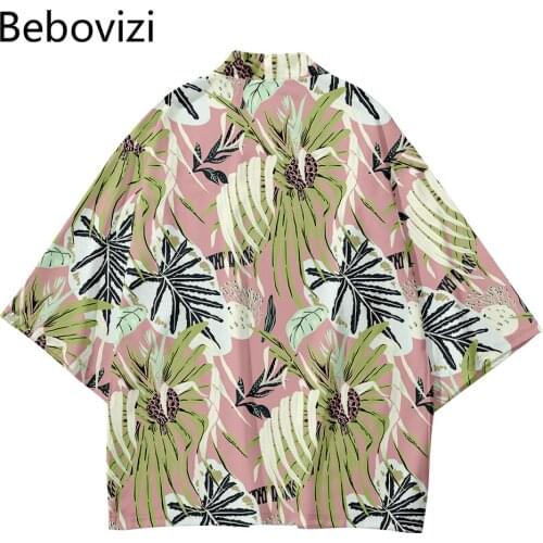 Cardigan Women Men Harajuku Haori Kimono Cosplay Top Shirts Yukata Tao Robe Plant Floral 6XL 5XL 4XL Loose Japanese Streetwear