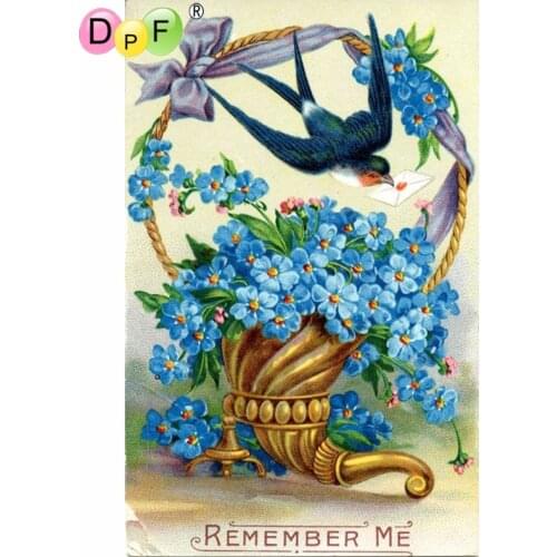 DPF DIY 5D diamond embroidery crafts swallow flowers diamond painting cross stitch needlework diamond mosaic square home decor