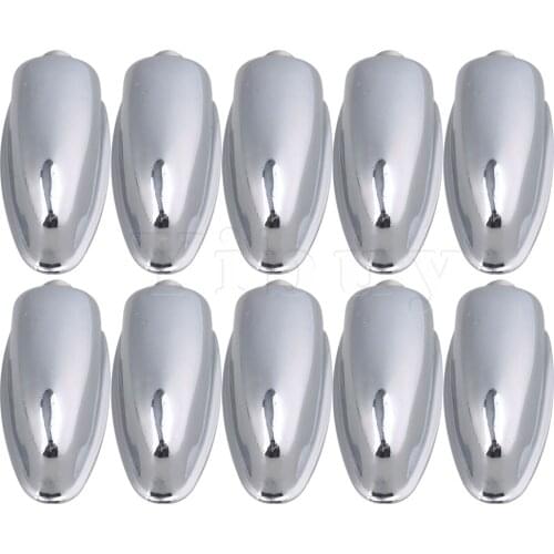 Yibuy Silver Metal Single End Tom Drum Lugs without Mounting Screws 1.5cm Hole Diameter for Snare Drum Pack of 10