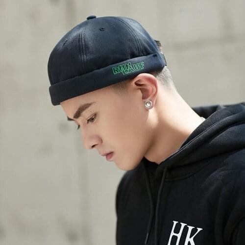 New Spring Fashion Causal Beanies Skullies Caps Hat Adjustable Brimless Hats For Men Women Denim Blue Hip Hop Street Caps