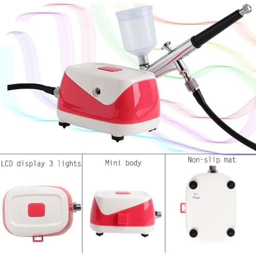 Onnfang 0.2mm Airbrush kit Noiseless Wireless Compressor 7ml&20ml&40ml Beauty Nail Beauty Makeup Cake Art Painting Spary gun