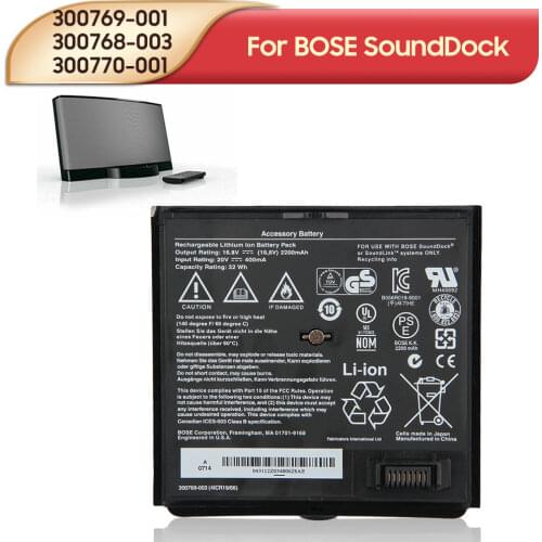 Original Replacement Battery 300769-001 300768-003 300770-001 For BOSE SoundDock SounDock SoundLink Air Battery 2200mAh