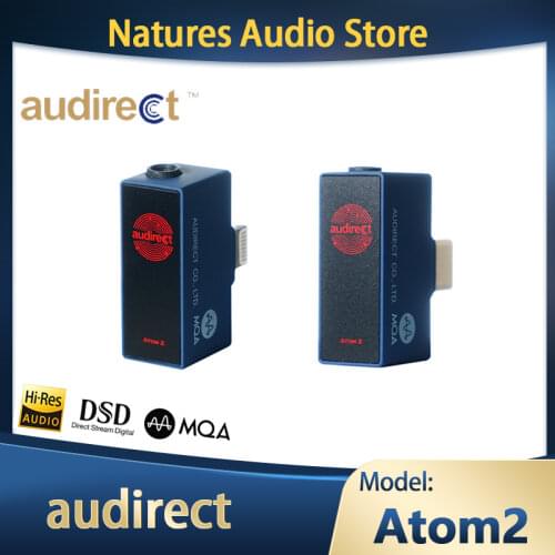 Hilidac Audirect Atom2 MQA HiFi Portable USB DAC/AMP ES9281AC DSD512 32Bit/ 768KHZ Type C/ Lightning Atom 2 Decoder Amplifier