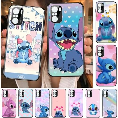 Pink Stitch Wow Phone Case For xiaomi redmi POCO F1 F2 F3 X3 Pro M3 9C 10T Lite NFC Anime Black Cover Silicone Back Prett mi 10