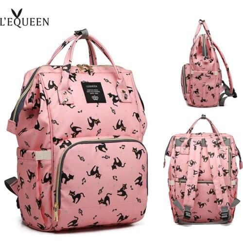 Lequeen Fashion Mummy Maternity Nappy Bag Brand Large Capacity Baby Bag Travel Backpack Designer Nursing Bag for Baby Care