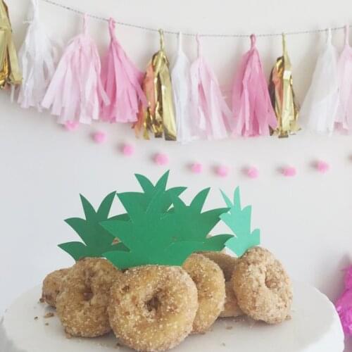 Pineapple cupcake toppers, twotti fruity picks, Donut toppers,pineapple party,summer party decor ,pineapple cupcake