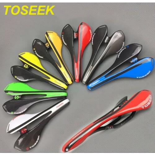 Toseek Carbon Saddle Road/MTB Bicycle saddle Cycling Bike Seat Saddle Cushion 3K matt/Gloss Bike Accessories sella selle 2018