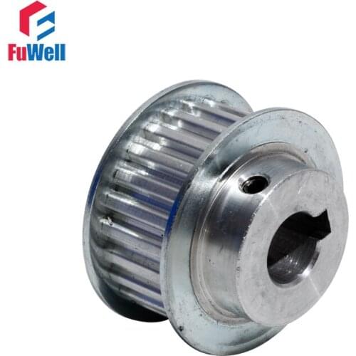 XL-24T Timing Pulley with Keyway Aluminum Alloy 16mm Belt Width Toothed Pulley 8/10/12/15mm Bore 24Teeth XL Transmission Pulley