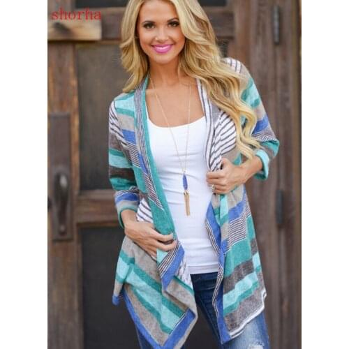 Women Fashion Maternity Clothes Autumn Contrast Color Stripes Cardigan Coat Style Blouse For Pregnant Women