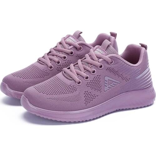 2021 New Advanced Women Shoes Flats Fashion Casual Ladies Shoes Woman Lace-Up Mesh Breathable Female Sneakers Zapatillas Mujer