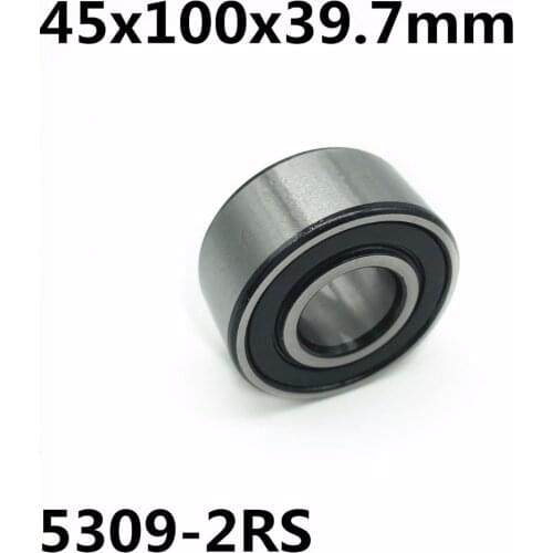 5309-2RS 45x100x39.7 mm 1Pcs Double row angular contact bearings 5309 High quality