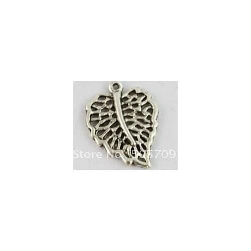 120 Tibetan silver fligree leaf charms A8802