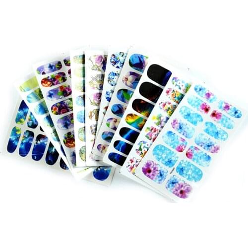 3D Color Water Decal Small Fresh Nail Stickers Beautiful Butterfly Nail Patches Water Decals Stickers Transfer Decals