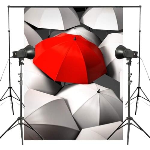5x7ft Exquisite White Umbrella Photography Backdrop Red Umbrella Background Kids Wedding Photo Studio Backdrop Wall