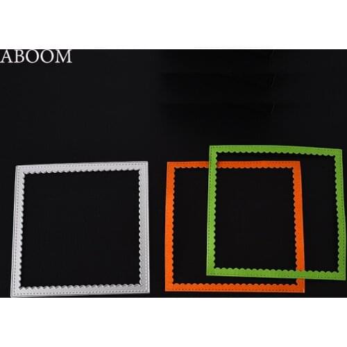 ABOOM New 1PC Rectangle Frame Metal Cutting Dies For Scrapbooking Stencils DIY Album Cards Decoration Embossing Folder Die Cut