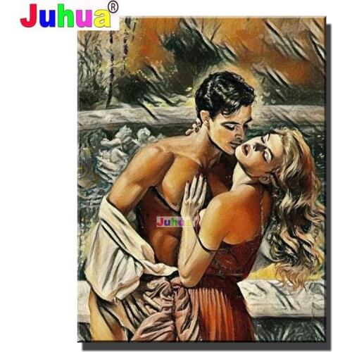 Diamond Painting Romantic Couple Diamond Embroidery Mosaic Man Kiss Woman Full Square/Round Drill pattern Handicraft Wall Art