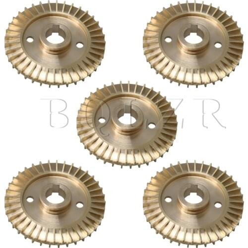 BQLZR Round Water Pump Spare Part Impeller Tone Brass Color 60x12mm Set of 5