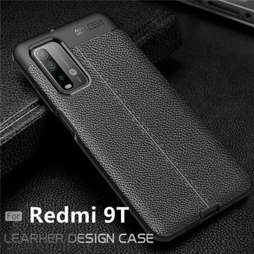 For Cover Xiaomi Redmi 9T Case For Redmi 9T Capas Shockproof Shells Bumper TPU Armor Rubber Leather For Fundas Redmi 9T Cover