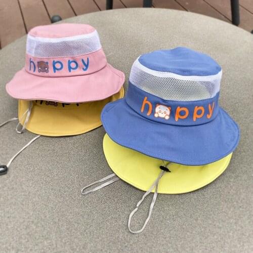 2021 New Children Hat Fashion Summer Beach Cap For Boys And Girls Kids Sun Caps Cute Letters Baby Hats 2 years to 6 years