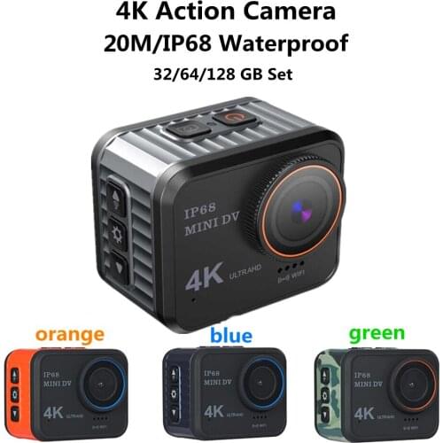 4K Ultra HD 60fps Mini Action Camera 10m Waterproof 4k Sports Camera Dash Cam Video Record Camera Action Camera 4K Action Cam