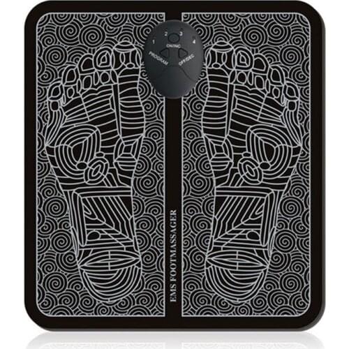 Electric EMS Foot Massage Pad Intelligent Foot Acupuncture Therapy Machine Relieve Fatigue Pulse Massager Feet Care Cushion