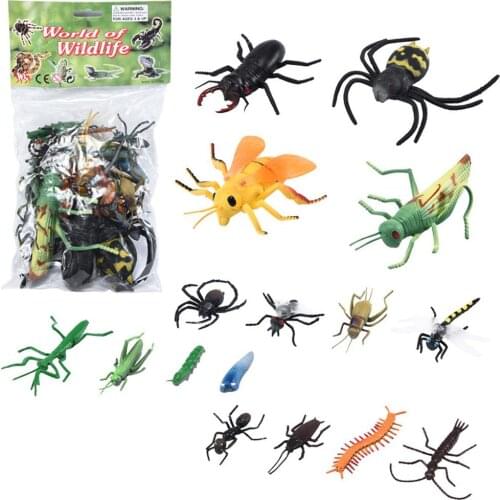HobbyLane Insect Model 12pcs/set Simulation Animal Dinosaur Model Toy Insect Model Simulation Animal for Kids