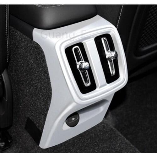 Car Body Styling Cover Trim Rear Back Air Conditioning Outlet Vent Armrest Handrail Frame 1pcs For VOLVO XC40 2018 2019 2020