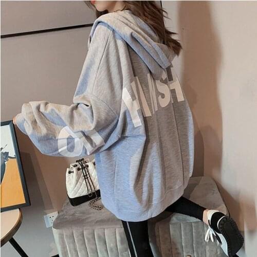 Jackets Women Letters Basic Hooded Plus Size 4XL Korean Style High Street Harajuku Unisex Couple Baggy Casual Students Coats New