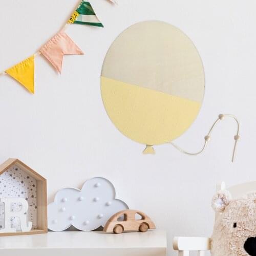 INS Wooden Balloon Wall Stickers For Children Nursery Kids Room Decoration Nordic Baby Bedroom Ornaments Wall Murals Photo Props