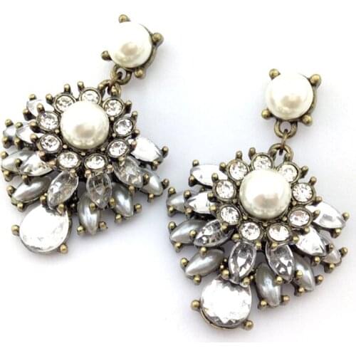 New Baroque vintage pearl crystal earring free download earring of gold Brinco cc allied express jewelry