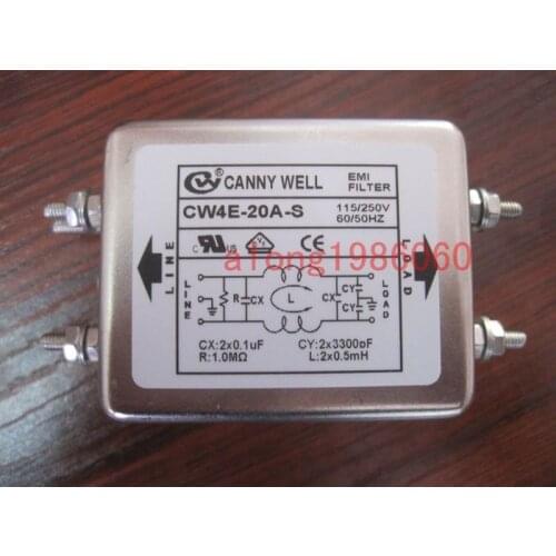 NEW CW4E-20A-S / CW4E-30A-S Chassis Mount IEC Power Line EMI Filter AC 115V/250V