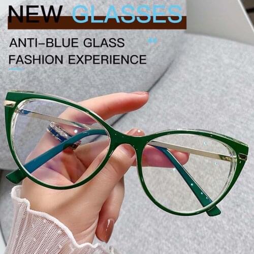Eyeglasses Anti Radiation for Women Cat Eye Frame Blue Light Glasses Blue Blocking Sunglasses Computer Gaming Protection Eyewear