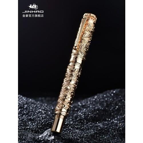 Luxury Jinhao All Golden Metal Fountain Pen Exquisite Collection Ink Pen Gift Business Office Business Gift Ink Pen
