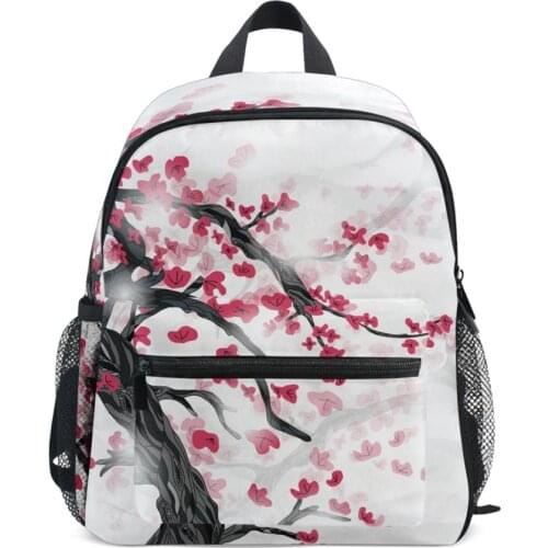 ALAZA Cherry tree and flowers School Bags for Girls luxury Design School Backpack Toddler Book Bag Kindergarten Kids Bag Mochila