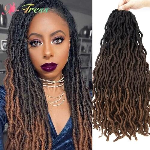 Synthetic Crochet Braids Hair For Black Women X-TRESS Faux Locs Gypsy Braiding Ombre Color Fluffy Dreadlocks Hair Extension
