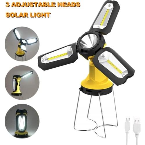 Foldable Lantern Spotlight USB Rechargeable Portable LED Work Lamp for Outdoor Camping Flashlight Waterproof Emergency Lighting